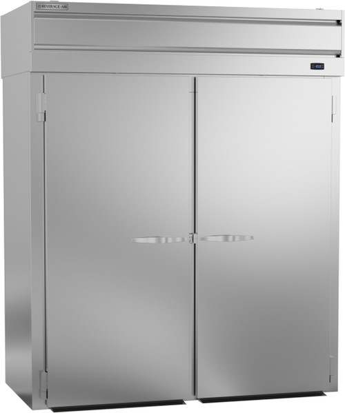 Beverage Air PFT2HC-1AS 78.5 Cu. Ft. Stainless Steel Two-Section Solid Door Roll-Thru P-Series Freezer - 115 Volts