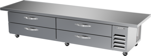 Beverage Air WTFCS96HC-108 20.42 Cu. Ft. Stainless Steel 2-Section Worktop Cook Stand Freezer - 115 Volts