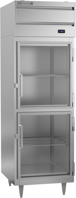 Beverage Air PR1HC-1BHG 21.01 Cu. Ft. Stainless Steel Glass Door Reach-In One-Section P-Series Refrigerator - 115 Volts