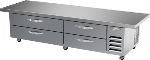 Beverage Air WTRCS84HC-96 96" W Stainless Steel 2-Section Worktop Cook Stand Refrigerator - 115 Volts