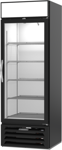 Beverage Air MMF19HC-1-B 19.08 Cu. Ft. Black Painted Steel 1-Section Reach-In MarketMax Freezer Merchandiser - 115 Volts