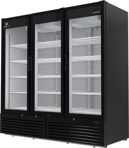 Beverage Air MT72-1B 66.3 Cu. Ft. Reach-In Three-Section MarketMax Series Refrigerated Merchandiser - 115 Volts