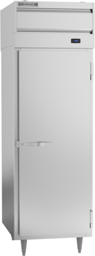 Beverage Air PFD1HC-1AS 22.9 Cu. Ft. Stainless Steel 1-Section 2 Solid Full Height Doors Pass-Thru Freezer - 115 Volts