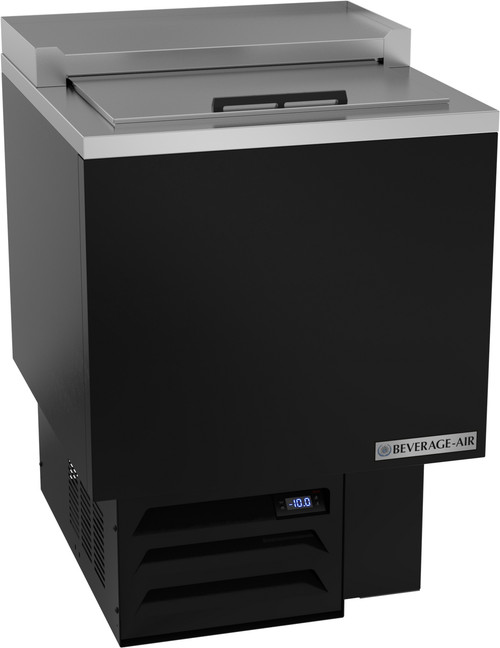 Beverage Air GF24HC-B 4 Cu. Ft. Black Galvanized Steel Underbar Model Glass Froster - 115 Volts