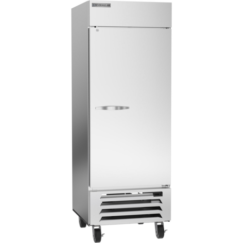 Beverage Air HBF27HC-1 25.97 Cu. Ft. Stainless Steel 1 Lockable Hinged Self-closing Solid Door Reach-In Horizon Series Freezer - 115 Volts