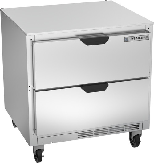 Beverage Air UCRD32AHC-2 7.2 Cu. Ft. Stainless Steel One-Section Undercounter Refrigerator - 115 Volts