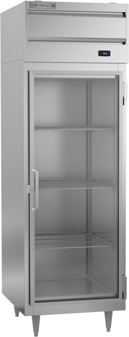 Beverage Air PR1HC-1BG 21.01 Cu. Ft. Stainless Steel Glass Door Reach-In One-Section P-Series Refrigerator - 115 Volts