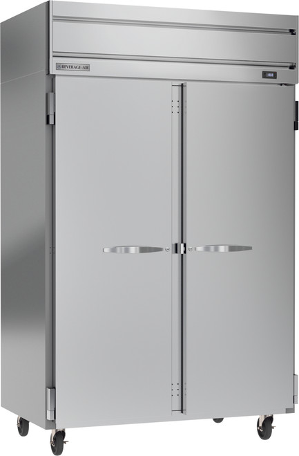 Beverage Air HFS2HC-1S 45.2 Cu. Ft. Stainless Steel 2 Solid Doors Reach-In Horizon Series Freezer - 115 Volts