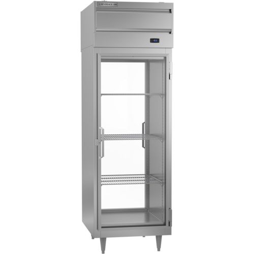 Beverage Air PFD1HC-1BG 22.9 Cu. Ft. Stainless Steel 1-Section 2 Glass Full Height Doors Pass-Thru Freezer - 115 Volts