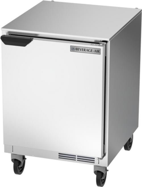 Beverage Air UCR24HC 4.48 Cu. Ft Stainless Steel Solid Door One-Section Undercounter Refrigerator - 115 Volts