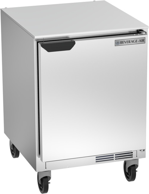 Beverage Air UCR24HC 4.48 Cu. Ft Stainless Steel Solid Door One-Section Undercounter Refrigerator - 115 Volts