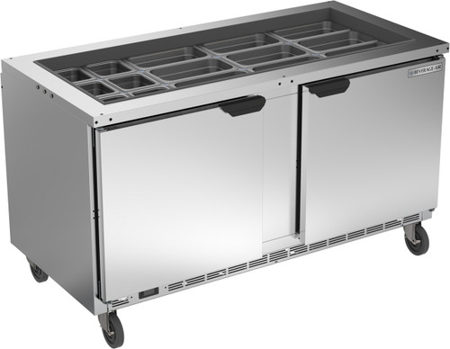 Beverage Air SPE60HC-S 16.02 Cu. Ft. Stainless Steel Salad Top Refrigerated Counter