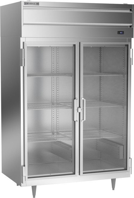 Beverage Air PH2-1BG 46.5 Cu. Ft. Stainless Steel and Aluminum Two-Section Pass-Thru Warming Cabinet - 208-240 Volts