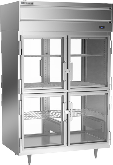 Beverage Air PH2-1BHG-PT 46.5 Cu. Ft. Stainless Steel and Aluminum Two-Section Pass-Thru Warming Cabinet - 208-240 Volts