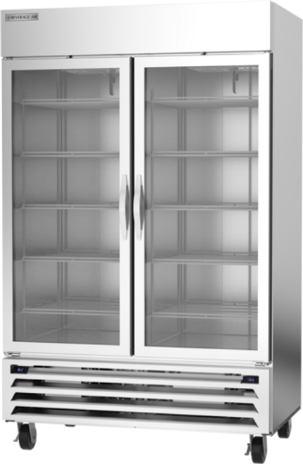 Beverage Air HBRF49HC-1-A-G 52" W Reach-In Two-Section Horizon Series Refrigerator or Freezer - 115 Volts