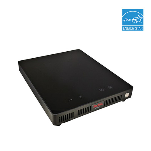 Spring USA SM-1800LP 1 Burner Black Housing Electric LoPRO Slim-Line Cook & Hold Induction Range - 110-120 Volts
