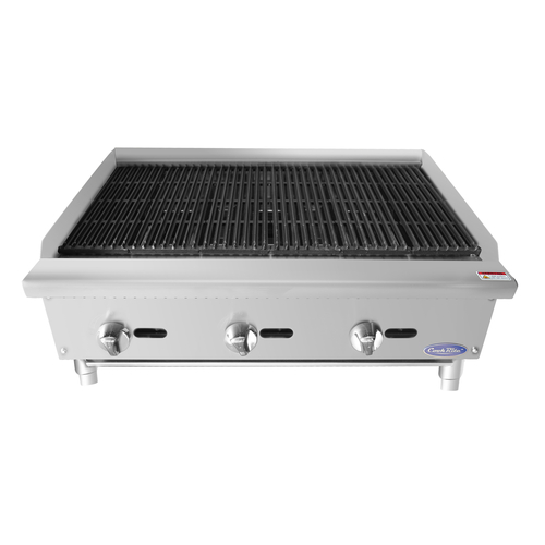 Atosa ATRC-36 36" W Stainless Steel Natural Gas Countertop CookRite Heavy Duty Radiant Charbroiler - 105,000 BTU