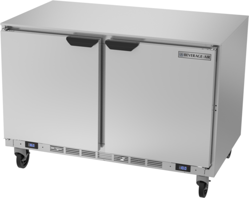 Beverage Air UCRF48AHC 5.31 Cu. Ft. Stainless Steel 2-Section Undercounter Refrigerator or Freezer - 115 Volts