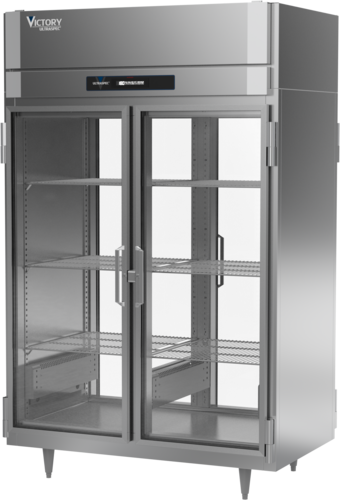 Victory HSA-2D-1-PT-GD 48 Cu. Ft. Stainless Steel Two-Section UltraSpec Series Heated Cabinet - 208-240 Volts