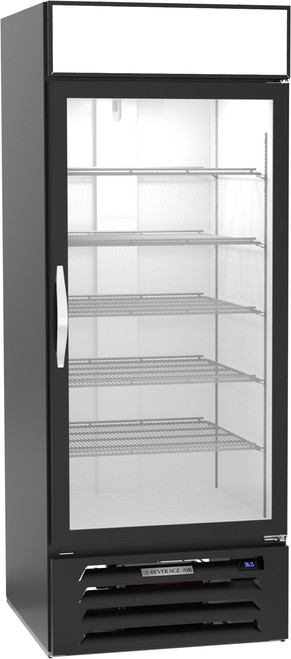Beverage Air MMR27HC-1-B-WINE 25.97 Cu. Ft. Black 1-Section Reach-In MarketMax Wine Merchandiser - 115 Volts