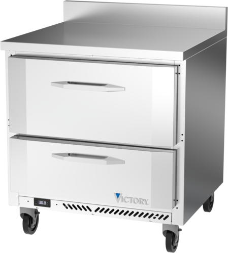 Victory VWR32HC 32" W Stainless Steel One-Section Worktop Refrigerated Counter - 115 Volts