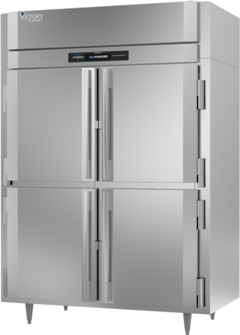 Victory RSA-2D-S1-EW-PT-HG-HC 55.6 Cu. Ft. Stainless Steel Solid Hinged Doors UltraSpec Series Refrigerator - 115 Volts
