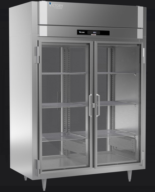 Victory HS-2D-1-EW-PT-GD 55.6 Cu. Ft. Stainless Steel Two-Section UltraSpec Series Heated Cabinet - 208-240 Volts
