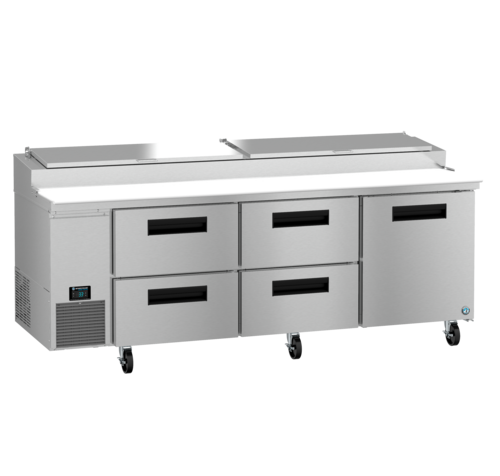 Hoshizaki PR93B-D4 29.3 Cu. Ft. Stainless Steel One-Section Steelheart Series Pizza Prep Table - 115 Volts