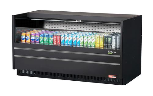 Turbo Air TOM-60UC-W(B)-N 8.6 Cu. Ft. Stainless Steel Deck Only Drop-In Horizontal Open Display Case - 115 Volts