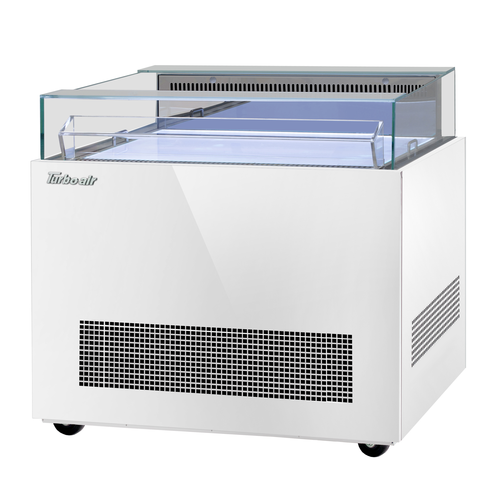 Turbo Air TOS-40NN-W(B) 30.88" H x 40.25" White Stainless Steel Open Display Sandwich and Cheese Merchandiser - 115 Volts