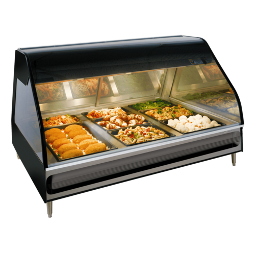 Alto-Shaam ED3-48 48" W Black Full Service Countertop Heated Display Case - 208 Volts