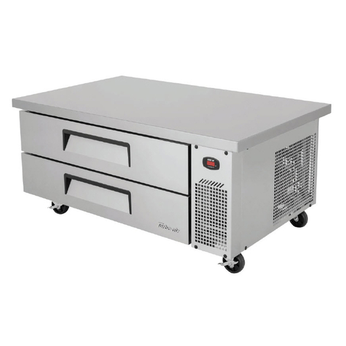 Turbo Air TCBE-52SDR-E-N 9.1 Cu. Ft. Stainless Steel 2 Drawers Super Deluxe Extended Top Chef Base Refrigerator - 115 Volts