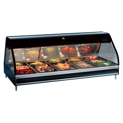 Alto-Shaam ED3-72 72" W Black Full Service Countertop Heated Display Case - 208 Volts