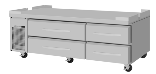 Turbo Air PRCBE-72F-N-FT 12.14 Cu. Ft. Stainless Steel Two-Section PRO Series Freezer Chef Base - 115 volts