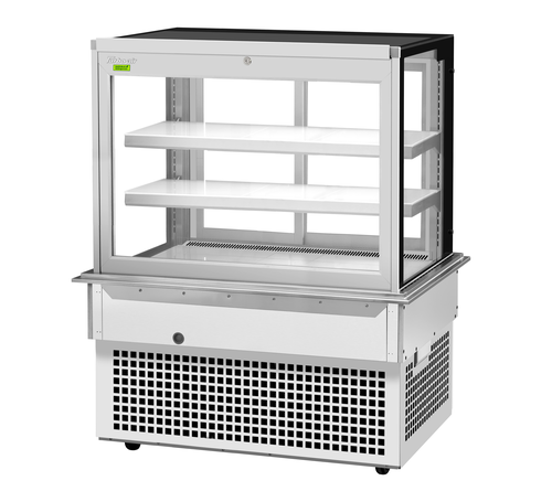 Turbo Air TBP48-54FDN 17.2 Cu. Ft. Stainless Steel Drop-In Refrigerated Bakery Display Case - 115 Volts