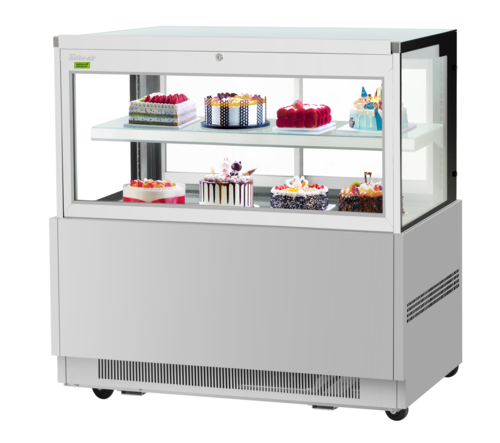 Turbo Air TBP60-46FN-S 15.7 Cu. Ft. Stainless Steel Front Glass Opening 1 Shelf Refrigerated Bakery Display Case - 115 Volts