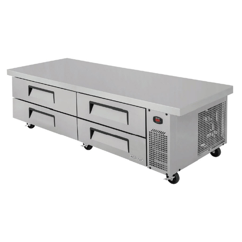Turbo Air TCBE-82SDR-E-N 16.04 Cu. Ft. Stainless Steel Super Deluxe Extended Top Chef Base Refrigerator - 115 Volts