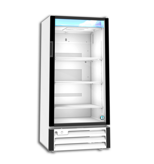 Hoshizaki RM-10-HC-WHT 8.75 Cu. Ft. White Aluminum Reach-In Refrigerated Merchandiser - 115 Volts