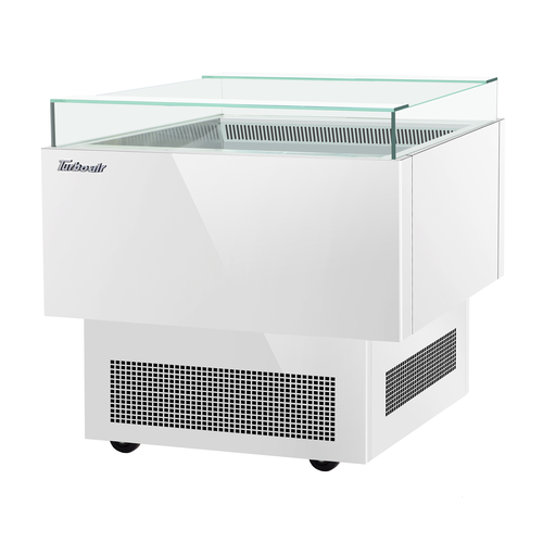 Turbo Air TOS-30PN-W(B) 34" H x 30" White Stainless Steel Open Display Sandwich and Cheese Merchandiser - 115 Volts