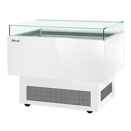 Turbo Air TOS-40PN-W(B) 34" H x 40" White Stainless Steel Open Display Sandwich and Cheese Merchandiser - 115 Volts
