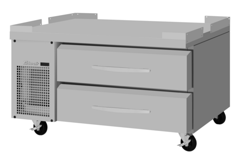 Turbo Air PRCBE-48F-N-FT 6.83 Cu. Ft. Stainless Steel One-Section PRO Series Freezer Chef Base -115 Volts