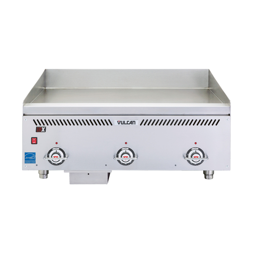 Vulcan VCCG60-IS 60" W Stainless Steel Liquid Propane Countertop Heavy Duty Griddle - 120,000 BTU