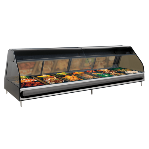 Alto-Shaam ED3-96 96" W Black Full Service Countertop Heated Display Case - 208 Volts