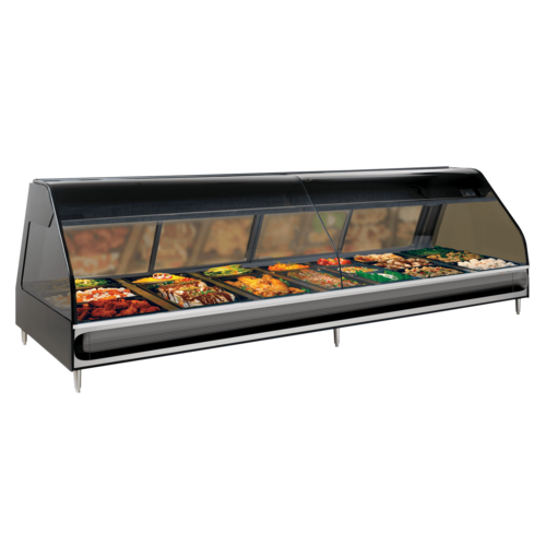 Alto-Shaam ED3-96 96" W Black Full Service Countertop Heated Display Case - 208 Volts