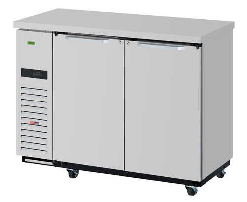 Turbo Air TBB-24-48SSD-N6 12.2 Cu. Ft. Stainless Steel Solid Doors Super Deluxe Narrow Back Bar Cooler - 115 Volts