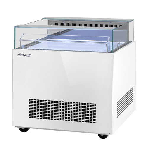 Turbo Air TOS-30NN-W(B) 30.88" H x 30.25" White Stainless Steel Open Display Sandwich and Cheese Merchandiser - 115 Volts