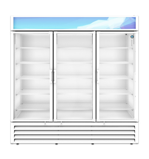Hoshizaki RM-65-HC-WHT 56.04 Cu. Ft. White Aluminum Reach-In Refrigerated Merchandiser - 115 Volts