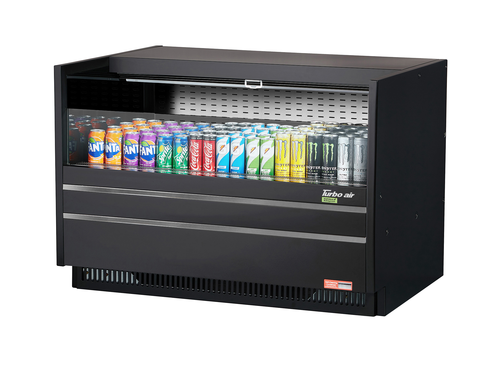 Turbo Air TOM-48UC-W(B)-N 6.8 Cu. Ft. Stainless Steel Deck Only Drop-In Horizontal Open Display Case - 115 Volts