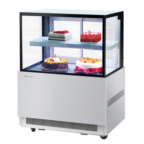 Turbo Air TBP36-46NN-S 9 Cu. Ft. Stainless Steel Straight Tempered Glass Front Refrigerated Bakery Display Case - 115 Volts