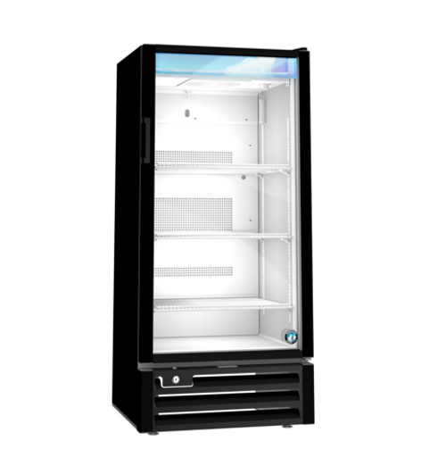 Hoshizaki RM-10-HC-BLK 8.75 Cu. Ft. Black Aluminum Reach-In Refrigerated Merchandiser - 115 Volts